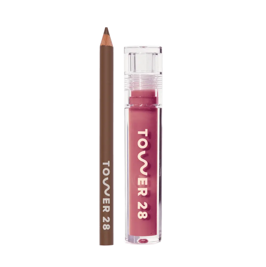 Shade: Oneliner in Color Me Fine + ShineOn Lip Jelly in Sesame [Shown is the Mauve Duo]