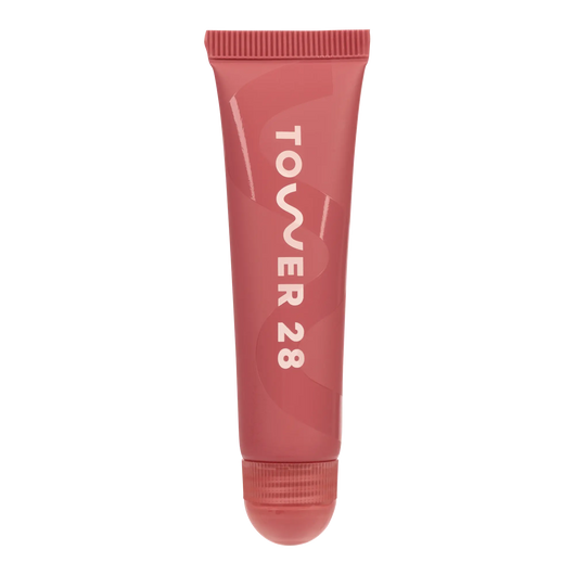 The Tower 28 Beauty LipSoftie® Lip Treatment in the shade Red Bean Mochi. [Red Bean Mochi]