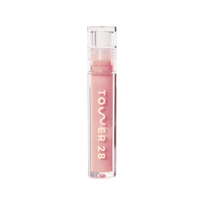 The Tower 28 Beauty ShineOn Lip Jelly in the shade Oat. [Oat]